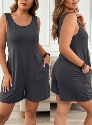 Нічна сорочка Romper — колір Сірий Графіт